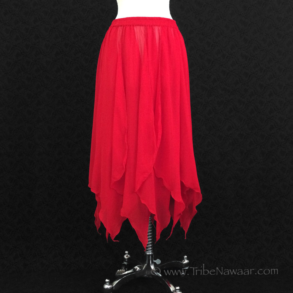 Red Petal Faerie Skirt - Tribe Nawaar