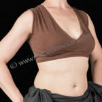 Chocolate basic sleeveless choli from Tribe Nawaar