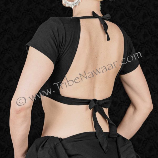 Black Short Sleeve Premium Choli