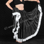 Tribe Nawaar's Arctic White Ribbon Trim Skirt