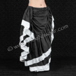 Tribe Nawaar's Arctic White Ribbon Trim Skirt, in a 'double cross' skirt tuck