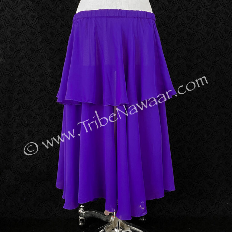 Purple Kids Chiffon Belly Dance Skirt - Tribe Nawaar