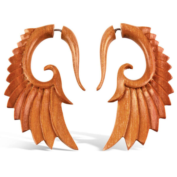 Nava Wing Faux Gauge Earrings