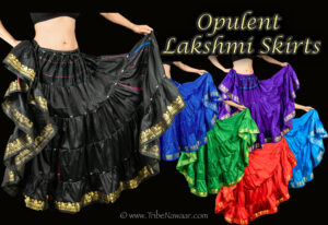 Opulent Lakshmi Skirts for belly dance and more, available from The Nawaar Marketplace at www.TribeNawaar.com