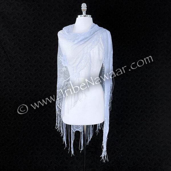 Pale Blue Shawl & Hip Wrap (Consignment eustu2-7)