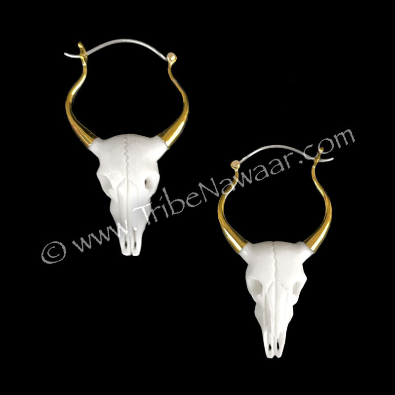 Buffalo Skull Earrings