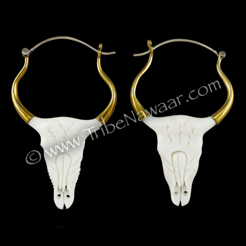 Buffalo Skull Earrings