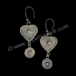 Hypnotic Heart Earrings (Consignment kablac1-36)