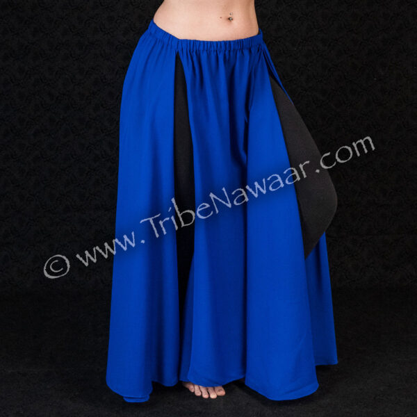 Indigo Chiffon Slit Skirt