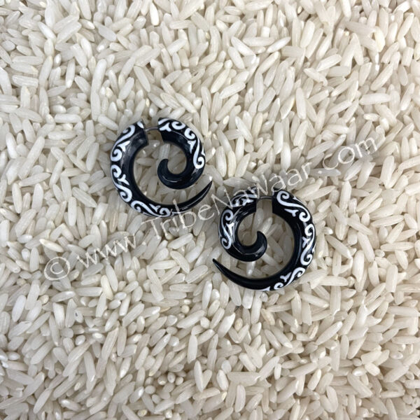 Tattoo Spiral Faux Gauge Earrings