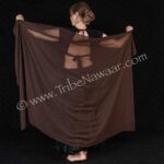 Brown Chiffon Veil for belly dance available on consignment at the Nawaar Marketplace at www.TribeNawaar.com