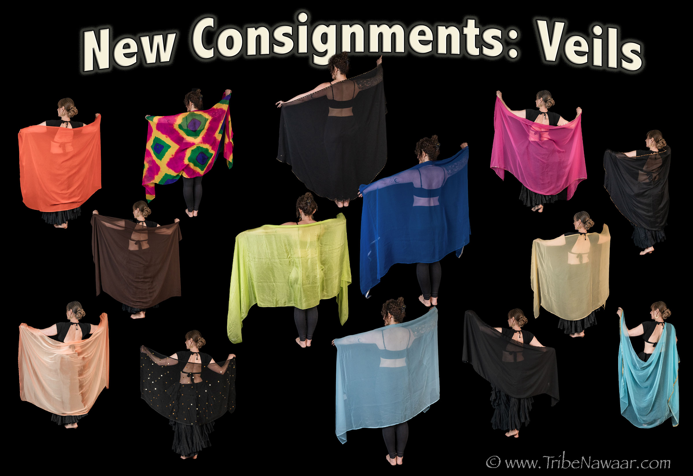 Belly dance veils on consignment from the Nawaar Marketplace at www.TribeNawaar.com