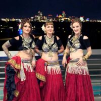 Nawaar Dance Company members Steph, Jennifer & Rebecca post performance at the Denver Museum of Nature & Science August 2024