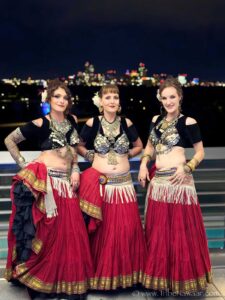 Nawaar Dance Company members Steph, Jennifer & Rebecca post performance at the Denver Museum of Nature & Science August 2024