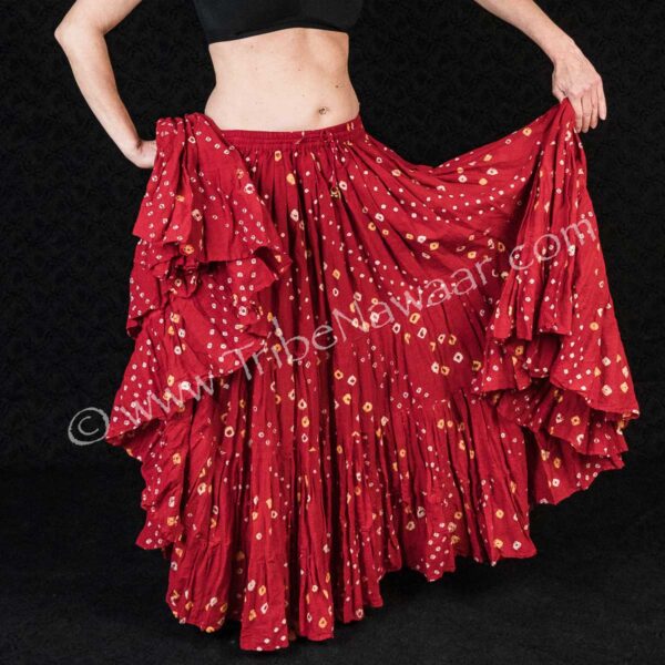 Red Jaipur Skirt (Consignment eustu1-5)