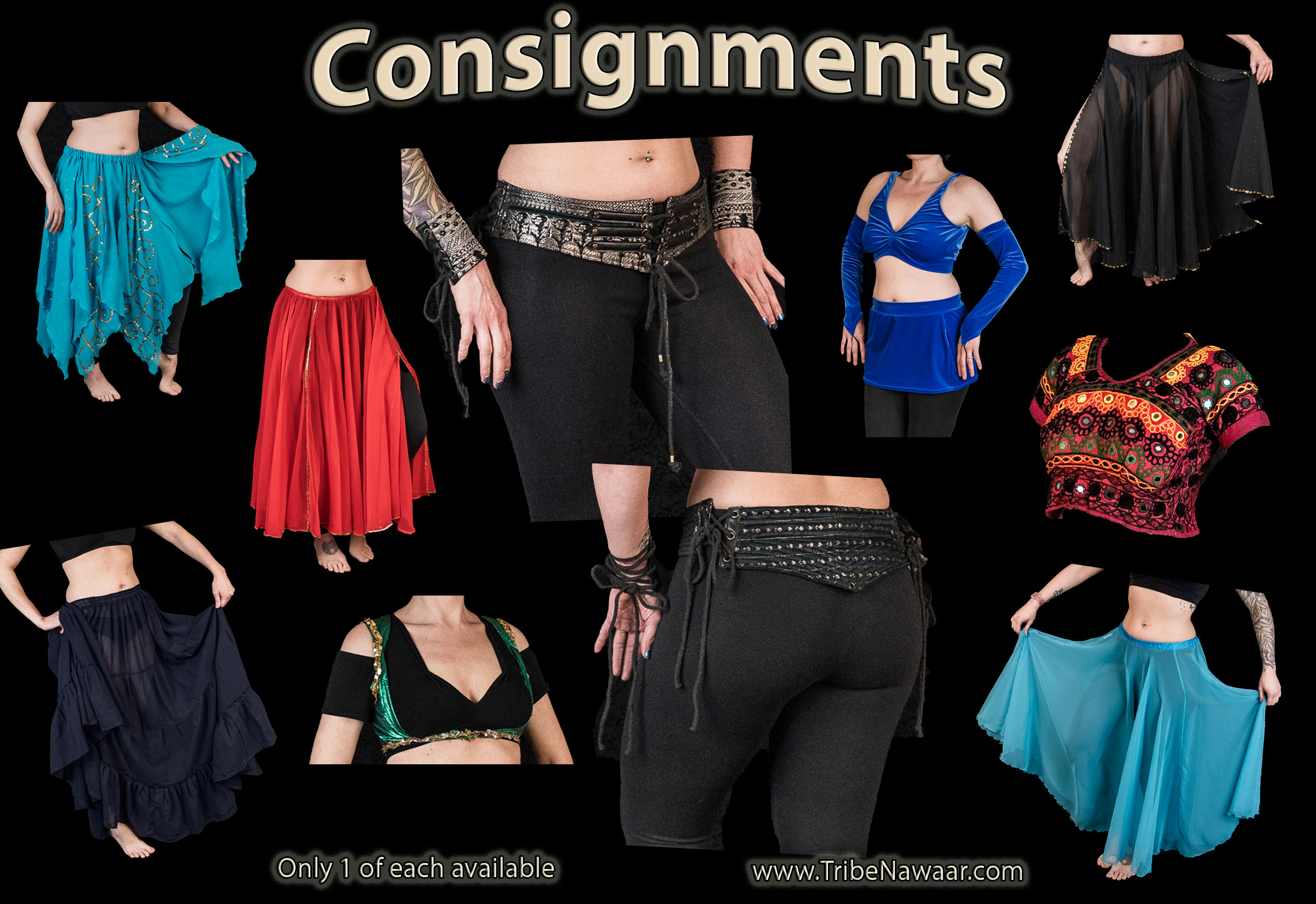 Belly dance consignments for November 2024 available from the Nawaar Marketplace at www.TribeNawaar.com