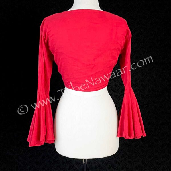 Red Cotton Wrap Top (Consignment dasch1-4)