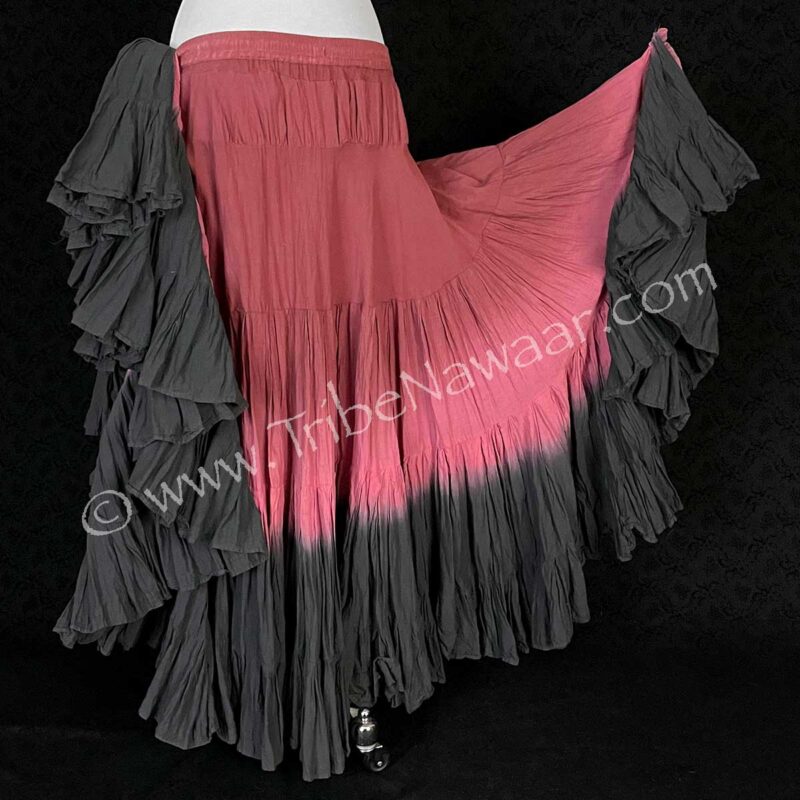 Rose & Black Dip Dyed Skirt (Consignment jabmc1-24)