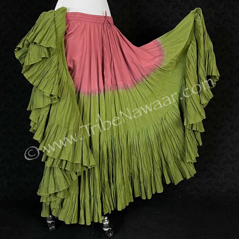 Watermelon Dip Dyed 25 Yard Skirt (Consignment rebuch1-1)