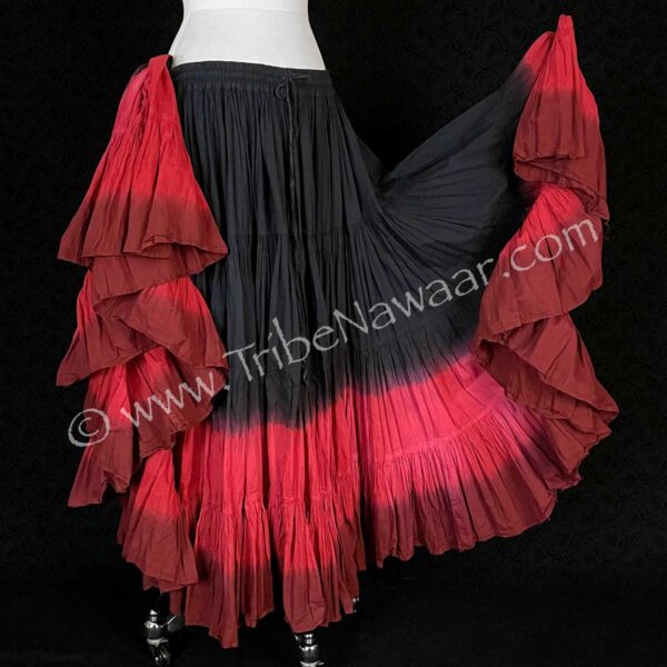 Black With Red 25 Yard Skirt (Consignment wpdv2-29)