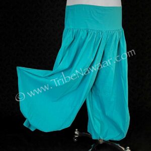 Turquoise Cotton Pantaloons (Consignment dasch1-13)