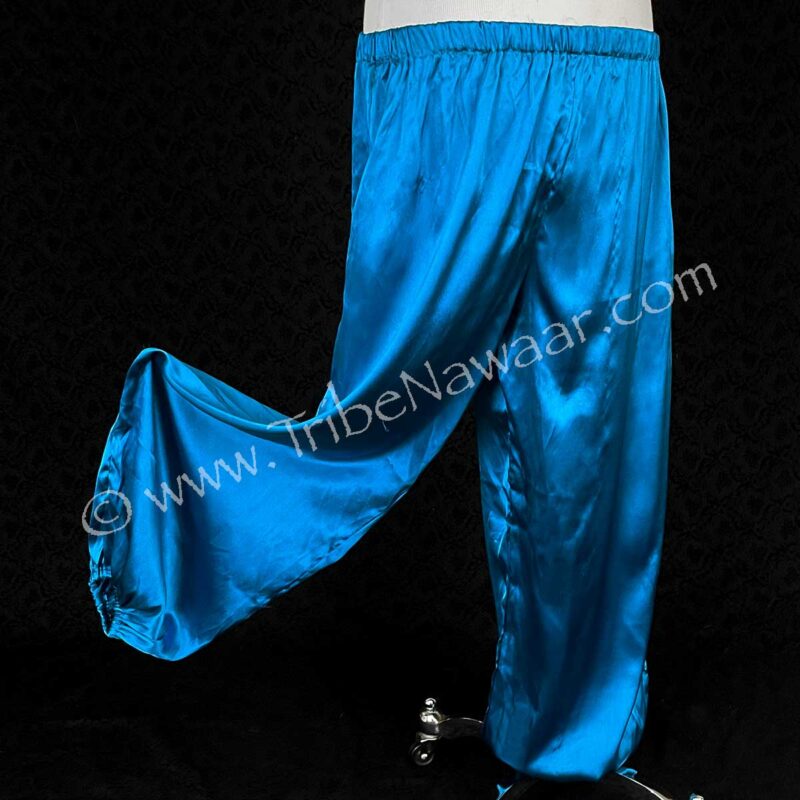 Jewel Blue Satin Pantaloons (Consignment kgmc1-18)