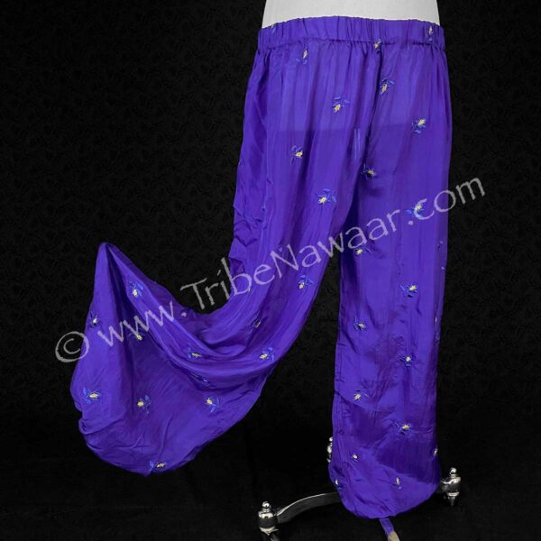 Purple Silk Pantaloons With Flowers (Consignment lunor1-6-7-8)