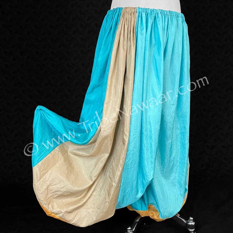 Champagne & Aqua Silky Pantaloons (Consignment wpdv2-36)