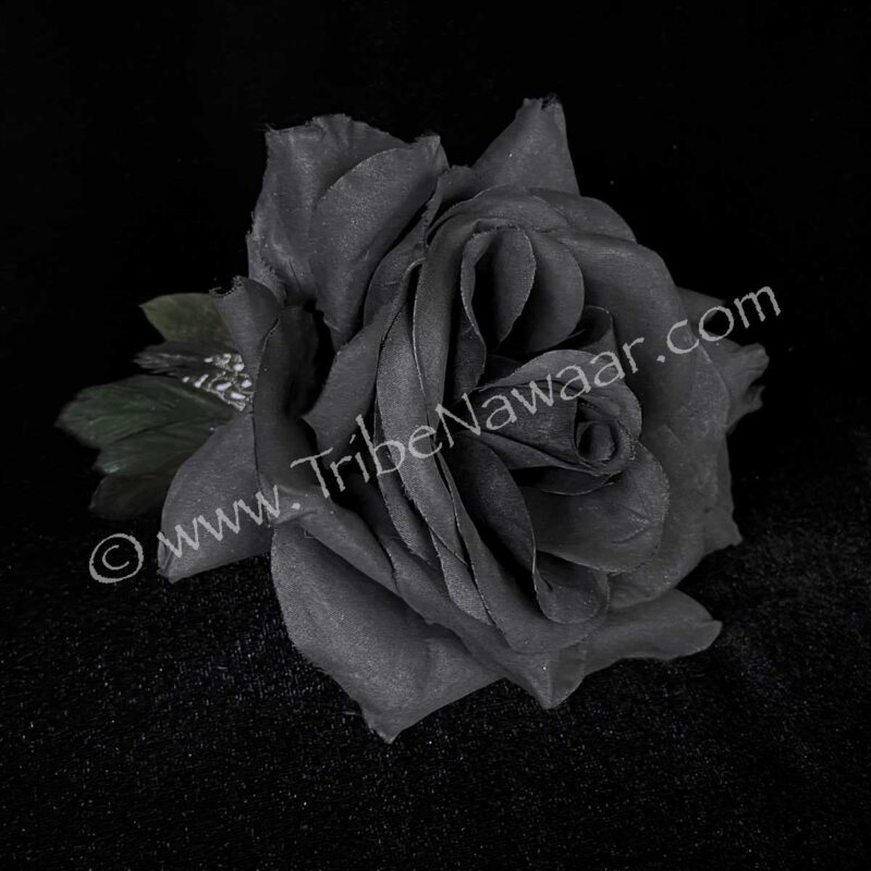 Onyx Rose Hair Clip