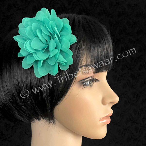 Pastel Green Flower Hair Clip (Consignment wpdv1-36)