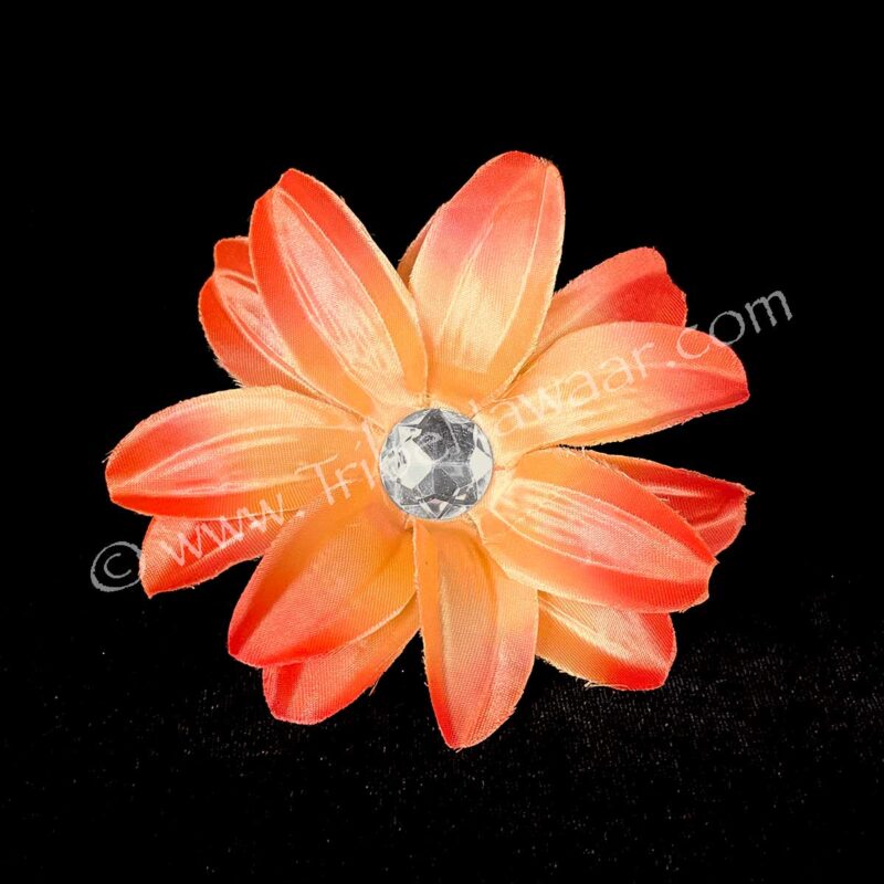 Peach Flower Hair Clip (Consignment wpdv1-31)