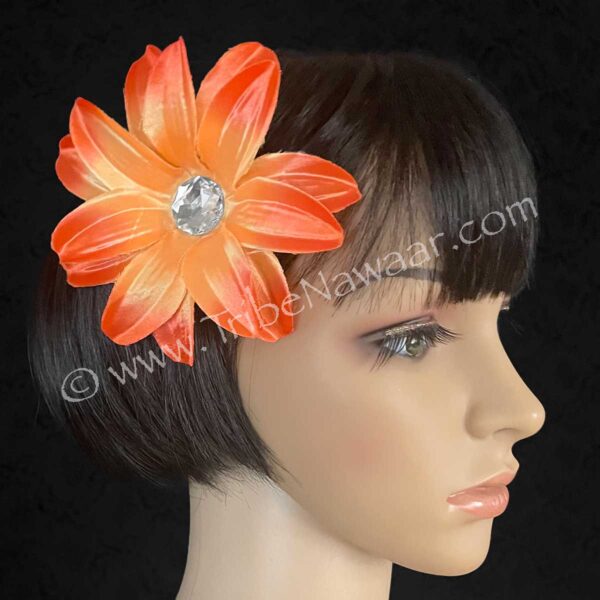 Peach Flower Hair Clip (Consignment wpdv1-31)