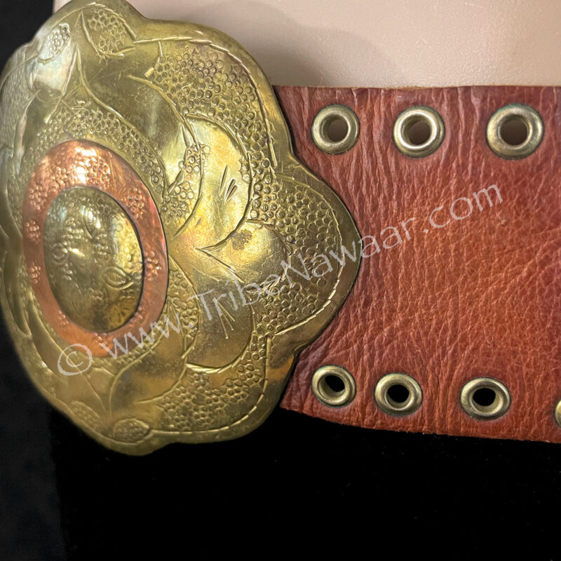 Moroccan Leather Belt #1 (Consignment cmerr3-14)