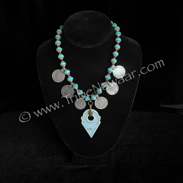 Aquamarine Talhakimt Necklace (Consignment cmerr3-2)