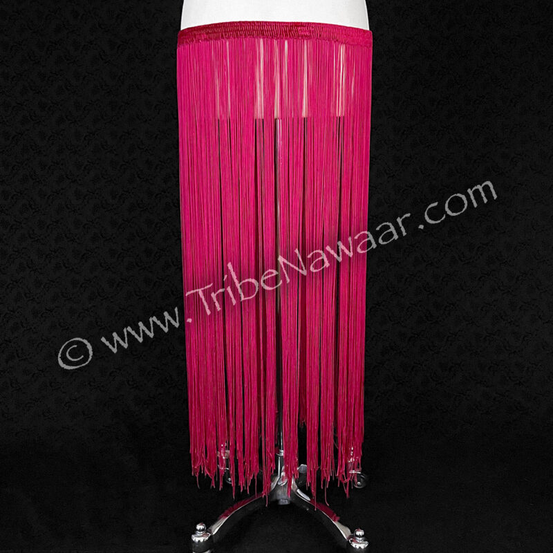 Long Fuchsia Fringe Belt (Consignment eustu2-4)