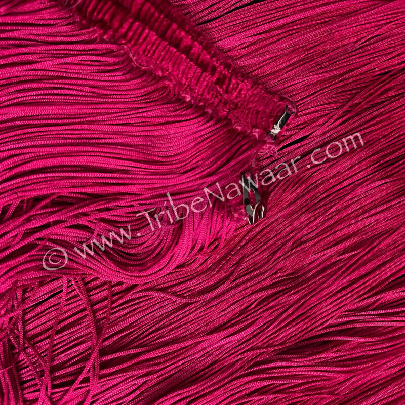 Long Fuchsia Fringe Belt (Consignment eustu2-4)