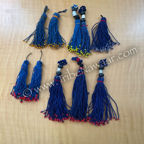 Assorted Blue Tribal Tassels (Consignment vigree1-29)